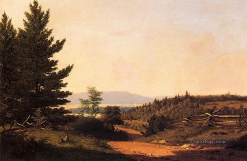  Ford Oil Painting - Road Scenery near Lake George scenery Sanford Robinson Gifford